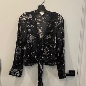 Cami NYC Black Floral Blouse